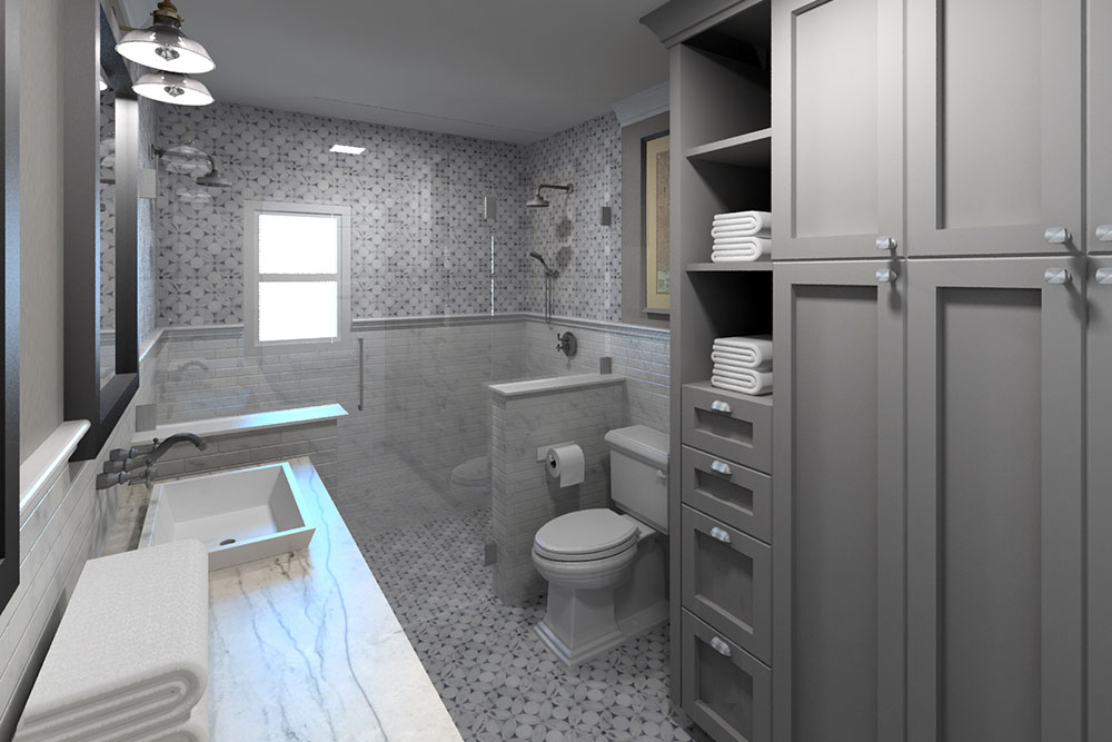 residential bathroom rendering