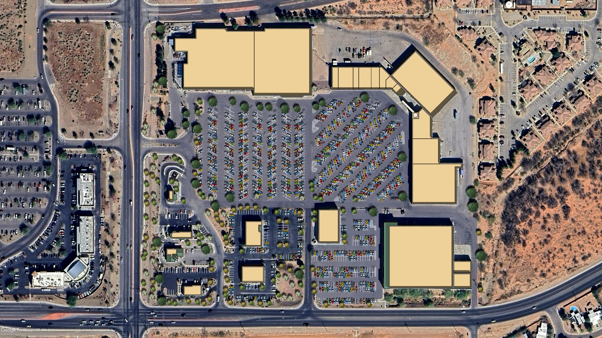 Retail center 2D aerial site plan Sierra Vista Arizona
